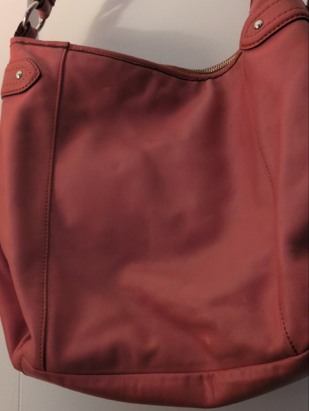 Coach Daisy  Leather Shoulder Bag in Dark Pink - Picture 4 of 16